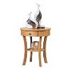 HomeStock 1 Drawer End Table with Shelf, Rubberwood Accent Table with Concealed Storage Drawer and Bottom Shelf for Living Room - 2 of 4