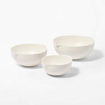 3pc Plastic Mixing Bowl Set with Pour Spots (no lids) - Figmint™