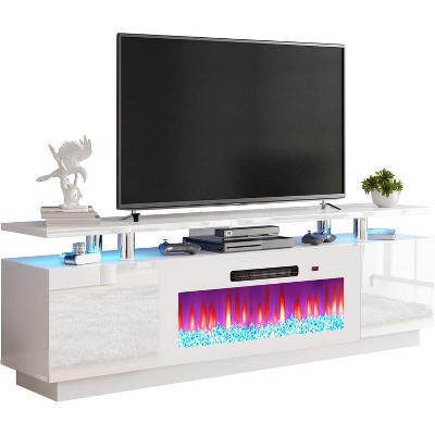 2 Tier Fireplace TV Stand