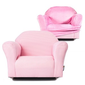 Keet Roundy Rocking Gingham Chair + Cover - 1 of 4