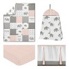 Sweet Jojo Designs Girl  Baby Crib Bedding Set - Elephant Pink Grey and White 4pc - 2 of 4