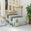 PawHut 2 Pack Stainless Steel Litter Box, Metal Litter Box with High Sided for Easy Clean & Anti-Urine Leakage, with Metal Scoop & Scoop Holder - 2 of 4