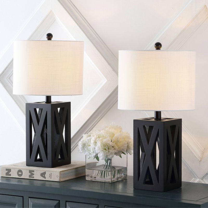 21.5" Stewart Farmhouse Wood Table Lamps (Includes LED Light Bulb) - JONATHAN Y, 2 of 10