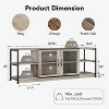 Farmhouse TV Stand for 75/80 inches TVs, Entertainment Center with Storage Cabinet and Mesh Doors, Industrial Media Console Cabinet Table - 2 of 4
