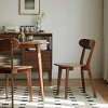 Mid-Century Modern Dining Chairs with Curved Back, Solid Wood Kitchen Chairs, Armless Accent Chairs for Dining Room or Living Room-Panipeachy - 2 of 4