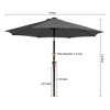 Hyleory 9FT Lighted Market Umbrella for All Seasons/ Size: 91.2" H x 108" W x 108" D - 4 of 4