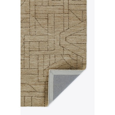 Natural Geometric Wool Hand Tufted Runner Rug