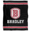 Bradley University Primary Logo Stripes Silky 50x60 Blanket, 1 Sided - 2 of 4