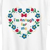Women's - Instant Message - Im Enough For Me Vibrant Short Sleeve Graphic T-Shirt - 2 of 4