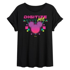 Women's - Disney - Digitize Me Oversized Graphic T-Shirt - 1 of 4