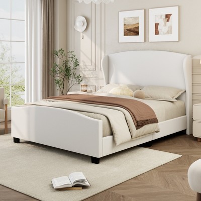 Queen Size Upholstered Bed with Generously-sized Wingback