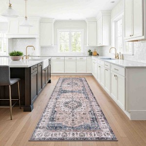 Delara Machine Washable Area Rug, Soft & Durable, Non-Slip Rug for High Traffic Areas, Light Blue/Ivory - 1 of 4