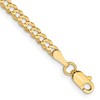 Black Bow Jewelry 3mm 14K Yellow Gold Solid Lightweight Flat Curb Chain Bracelet - 2 of 4