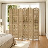 Spassway Rustic Folding Wood Room Divider Vintage Freestand Privacy Screen for Room Seperation Living Room Bedroom Office Room - 4 of 4