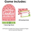 Big Dot of Happiness Sweet Watermelon - How Many Candies Fruit Party Game - 1 Stand and 40 Cards - Candy Guessing Game - 3 of 4