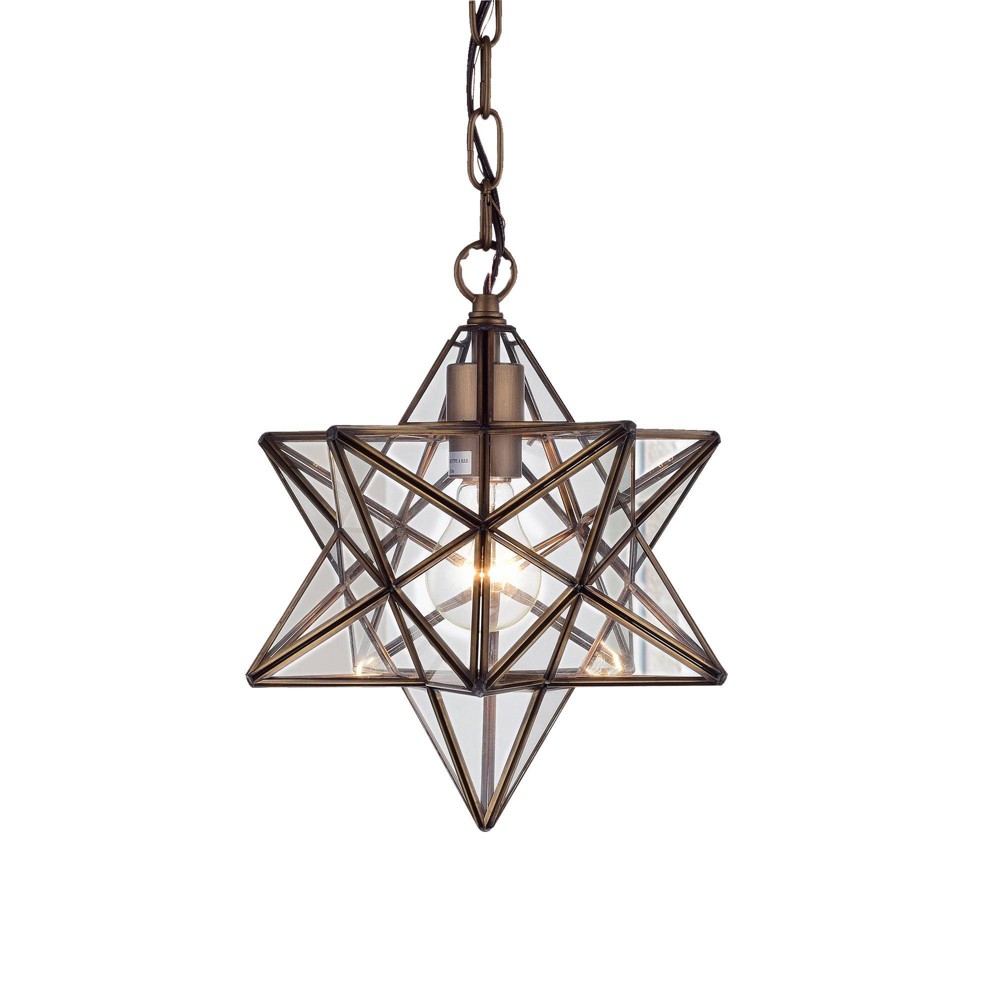 Photos - Chandelier / Lamp 14" x 14" x 14" 1-Light Minkar Pendant Brown - Warehouse Of Tiffany: Metal