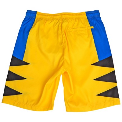 Wolverine Mens X-Men's Wolverine Character Costume Board Shorts - Medium (32-34) — фото 2