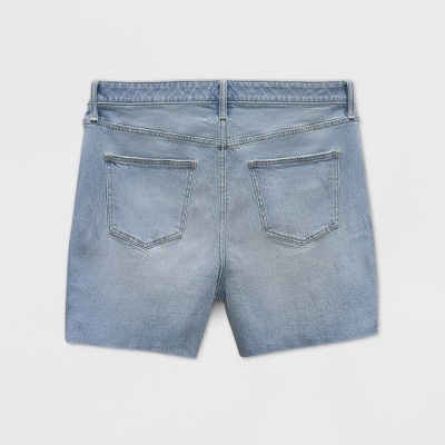 plus size boyfriend jean shorts