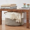 VECELO Woven Storage Basket Decorative Coiled Rope Basket Washable Woven Laundry Basket - 4 of 4
