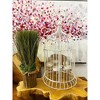 Essential Decor & Beyond White Metal Bird Cage Candle Holder with 5 Glass Candle Holders - 3 of 4