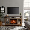 NicBex 55 Inch Fireplace TV Stand Modern Media TV Stand with 2 Glass Doors and Storage Shelf 1500W Heater Electric Fireplace Insert - 2 of 4