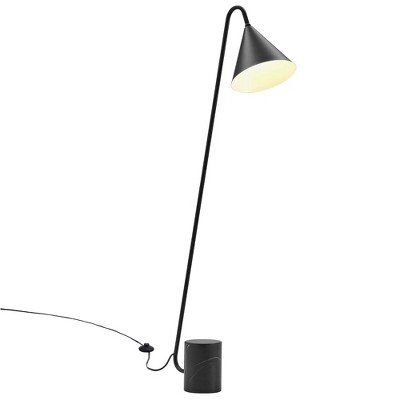 Modway Ayla Floor Lamp – Modern Marble Base Lamp with Gold Stand, E26 Bulb Socket (40W Max, Bulb Not Included)