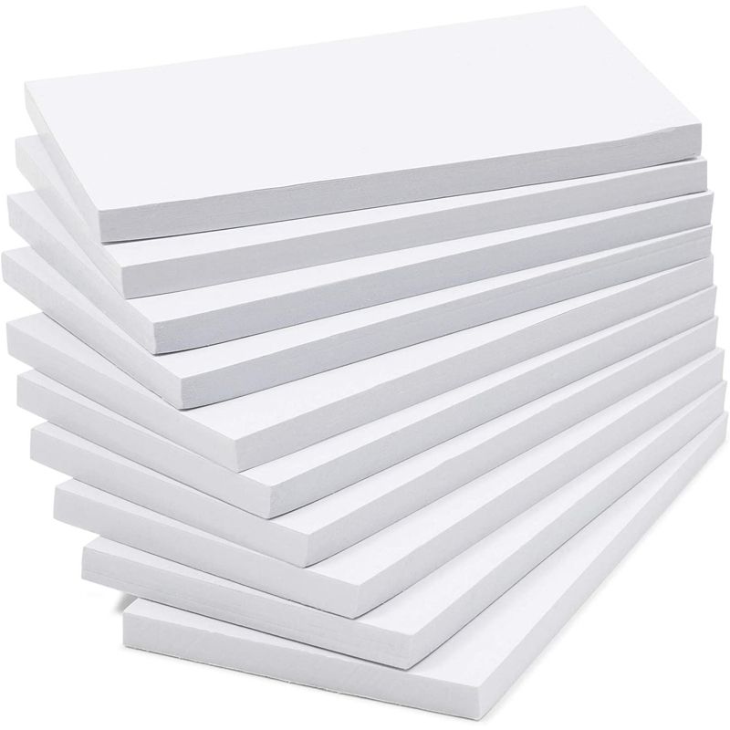 10-Pack Small Blank Note Pads, Plain Writing Notepads, Scratch Pad, 50-Sheet each, 3x5, 4 of 7