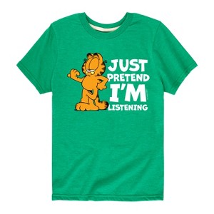 Boys' - Garfield - Pretend I'm Listening Short Sleeve Graphic T-Shirt - 1 of 4