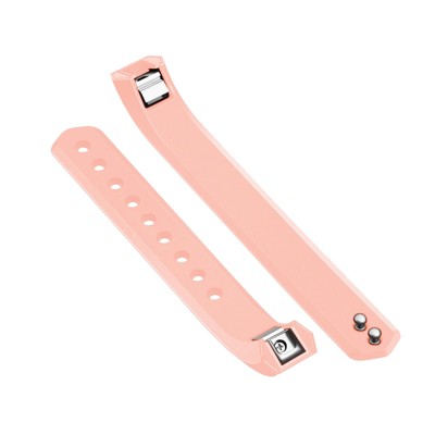 Zodaca For Fitbit Alta - Small S Size TPU Rubber Wristband Replacement Sports Watch Wrist Band Strap w/ Clasp - Pink