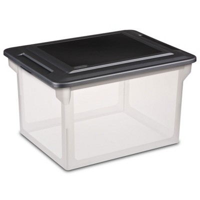 Sterilite Convenient Versatile Contoured Clear Home Organizing Storage File Container Box