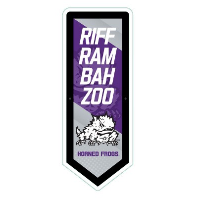 Evergreen Ultra-Thin Glazelight LED Wall Decor, Pennant, Texas Christian University- 9 x 23 Inches Made In USA