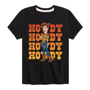 Boys' - Toy Story - Woody Howdy Stacked Short Sleeve Graphic T-Shirt - 1 of 4