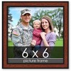 PosterPalooza | Square Simple Brown Picture Frame - UV Acrylic, Foam Board Backing, Hanging Hardware - 2 of 4