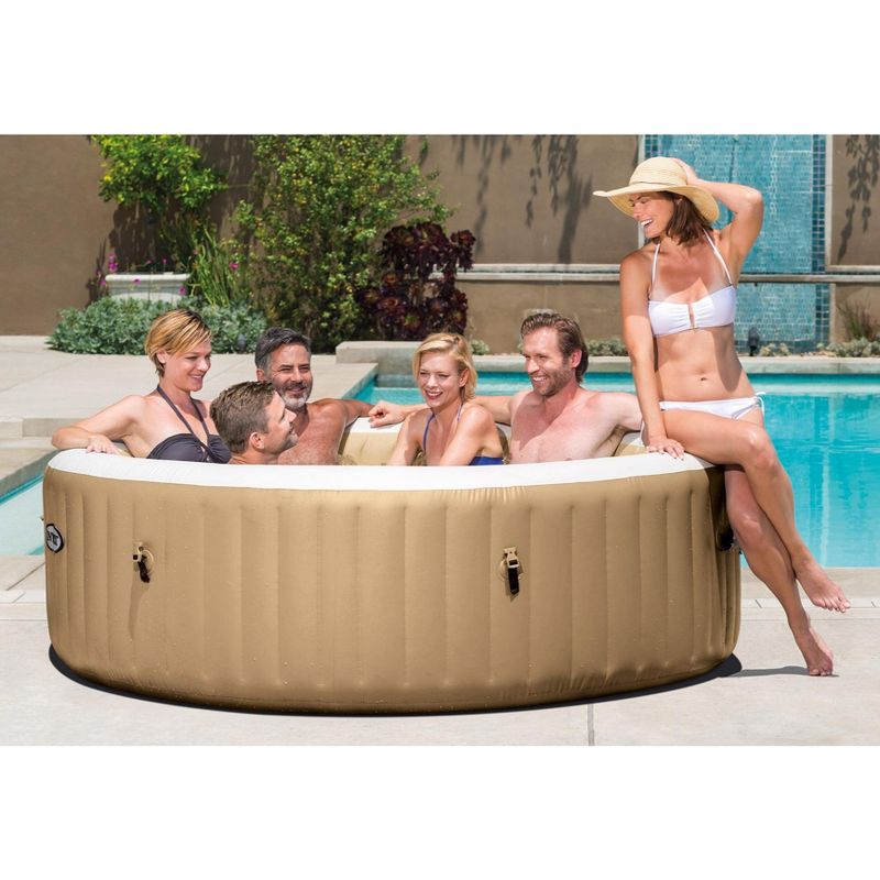 Intex 6-Person PureSpa Bubble Massage Inflatable Spa Set with Energy Efficient Cover Tan, 3 of 4