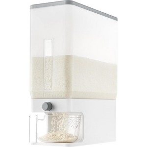 Rice Dispenser 25 Lbs(11.3kg), Rice Storage Container Sealed Moisture Proof with Measuring Cup for Kitchen Pantry Household, BPA-Free, 1 Pack - 1 of 4