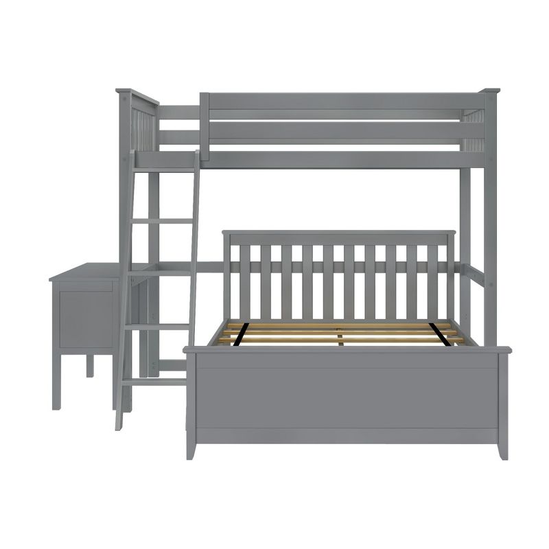 Max & Lily L-Shaped Twin over Full Bunk Bed with Desk, 3 of 5