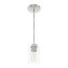 Hunter Fans 4" Hartland Mini Pendant Light Brushed Nickel Seeded Glass Ceiling Fixture - 3 of 4
