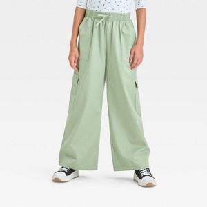 Girls' Twill Wide Leg Cargo Pants - art class™ - 1 of 3