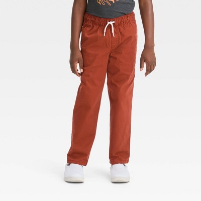 Boys' Relaxed Tapered Corduroy Pull-on Pants - Cat & Jack™ Brown 12 : Target