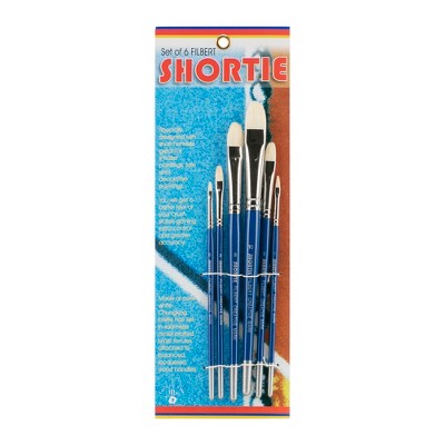 Creative Mark Shortie Bristle Filbert Brush (set Of 6) : Target