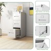NicBex 2 Drawer Narrow File Cabinet with Lock,Office Cabinet with Grooved Handles,Modern Storage Cabinet,Filing Cabinet for Home Office - 4 of 4