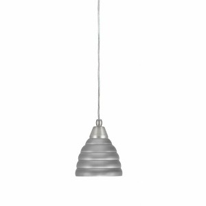 Toltec Lighting Any 1 - Light Pendant in  Brushed Nickel with 6" Brushed Nickel Beehive Metal Shade  Shade - 1 of 1