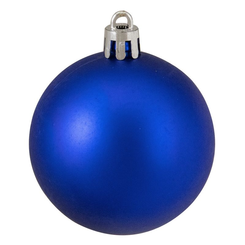 Northlight 60ct Sapphire Blue Shatterproof 2-Finish Christmas Ball Ornaments 2.5" (63mm), 3 of 5