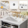 Whisen 24 in. Bathroom Storage Cabinet Bathroom Vanity with Ceramic Sink and 2 Soft-Close Doors - 4 of 4