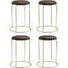 Kings Brand Furniture 4-Pack Stack Stools, Upholstered w/Metal Legs Backless Stackable  Bar and Counter Height Stool, Dining Room Kitchen Chairs - 4 of 4