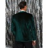 Men's Velvet Blazer One Button Solid Slim Fit Wedding Blazer Luxury Velour Suit Jacket for Dinner,Prom,Party - 2 of 4