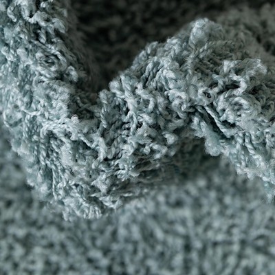 4' x 6' Light Slate Blue Shag Synthetic Area Rug