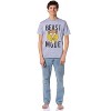 Seven Times Six Disney Beauty and the Beast Movie Men's BEAST MODE Graphic T-shirt Grey - image 3 of 4