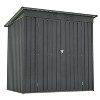 Kelly All Weather Metal Tool Shed, Patio Storage Shed with Metal Foundation and Lockable Doors, Outdoor Storage Box - The Pop Home - 2 of 4