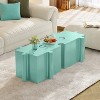 Christopher Knight Home Aurora Modern 3-Piece Patio Lightweight Concrete Modular Side Tables Set with Interlocking Design - 2 of 4